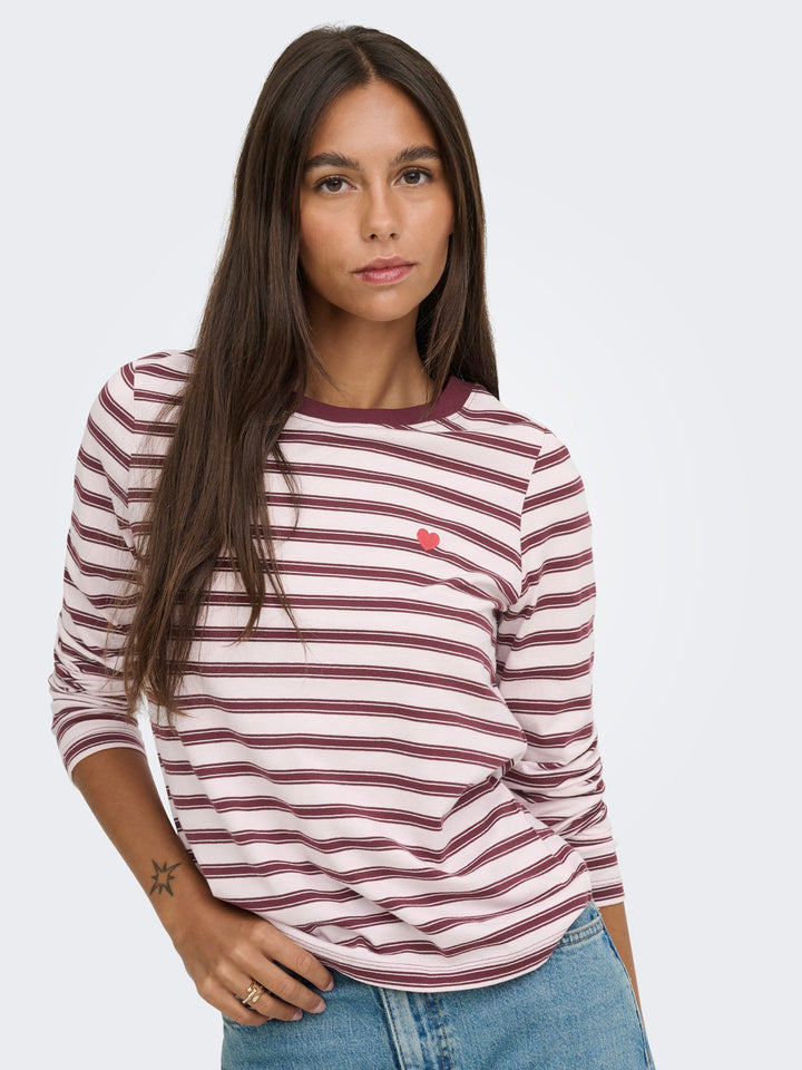 jacqueline de yong 15359938 Pisa t-shirt l/m dames roze dessin