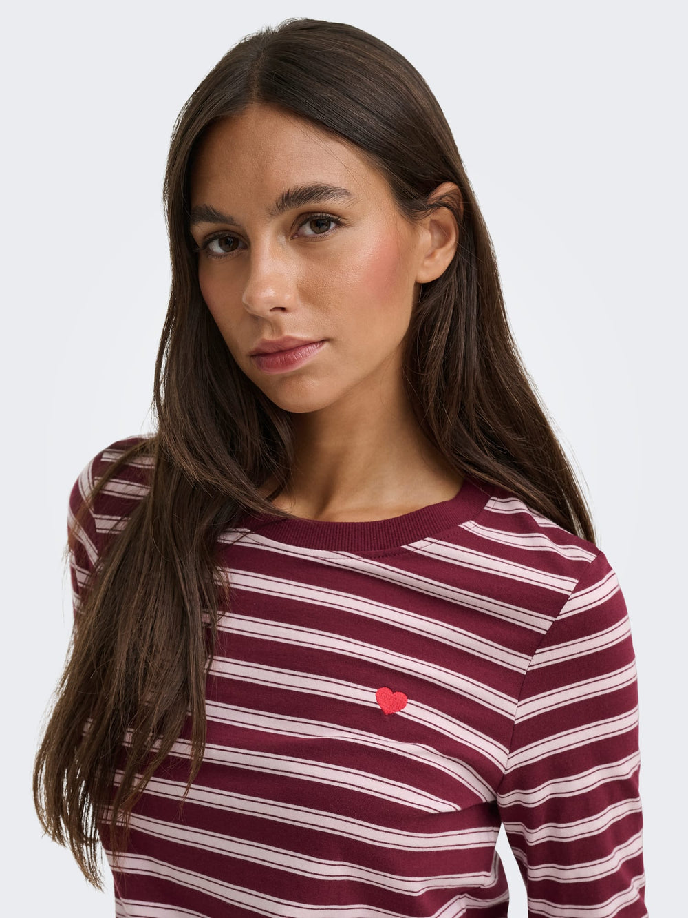 jacqueline de yong 15359938 Pisa t-shirt l/m dames rood dessin