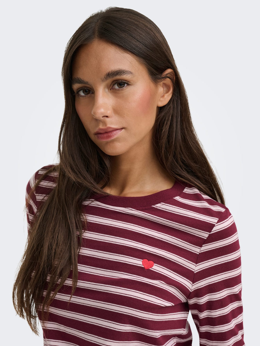 jacqueline de yong 15359938 Pisa t-shirt l/m dames rood dessin