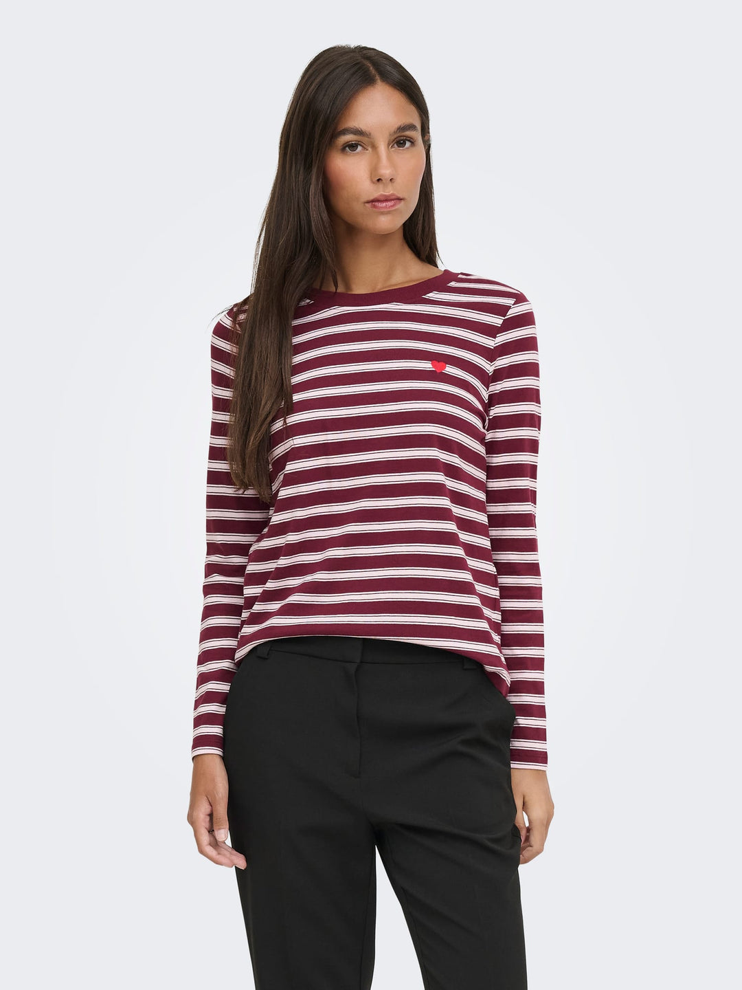 jacqueline de yong 15359938 Pisa t-shirt l/m dames rood dessin