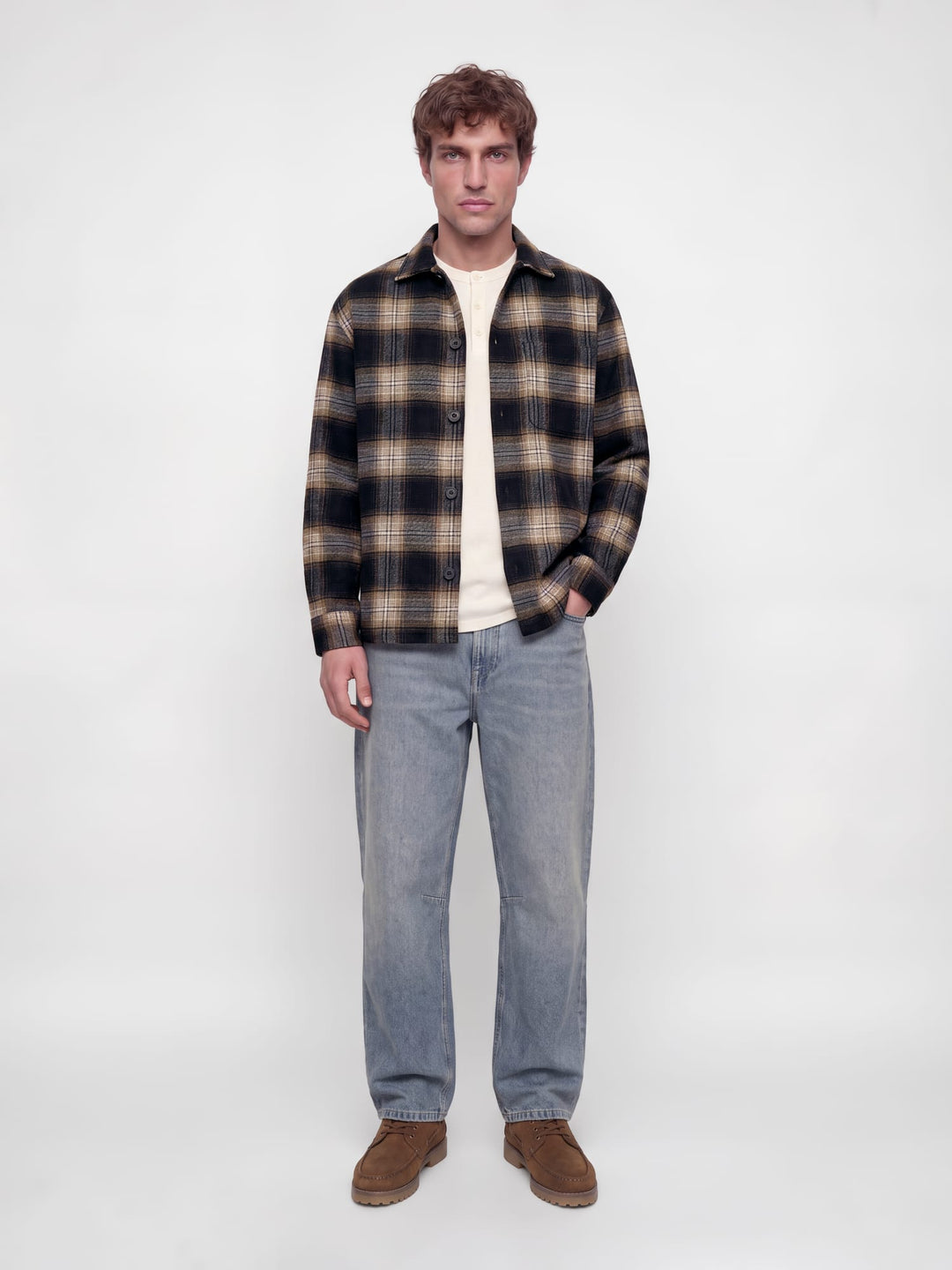 Jack &amp; Jones 12300017 Soho overhemd l/m blauw dessin