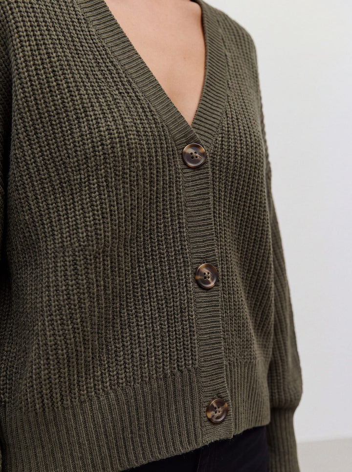 VERO MODA 10249632 Lea vest gebreid dames donkergroen