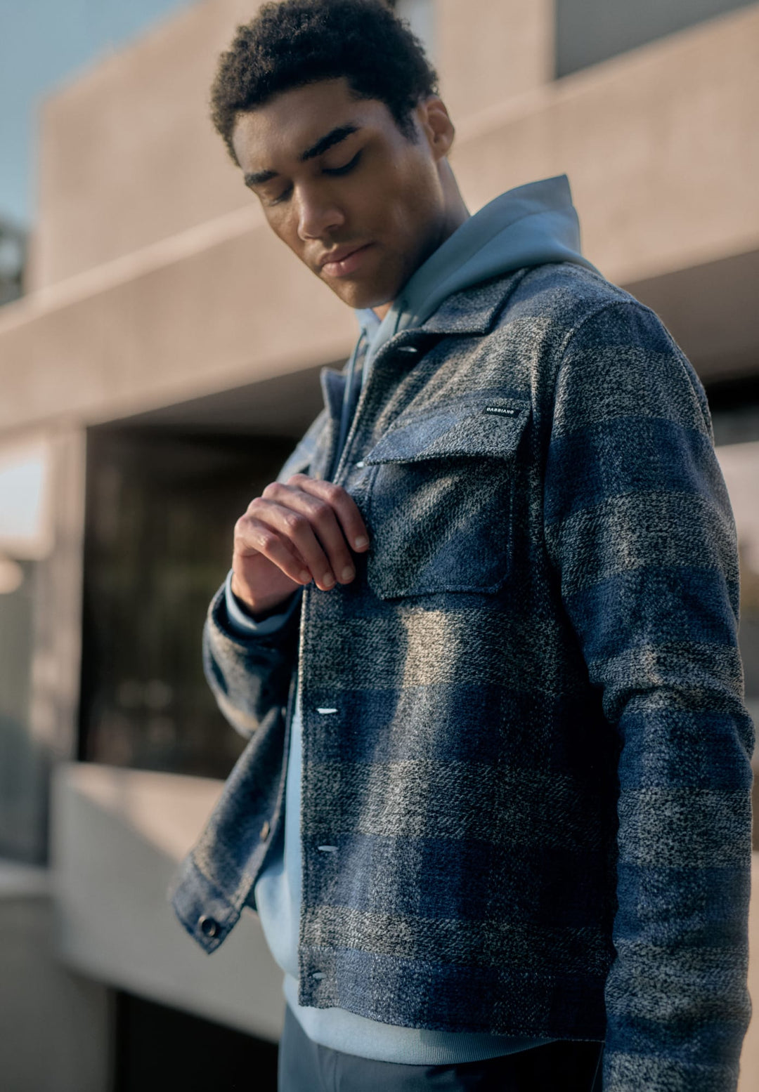 Gabbiano men 4267433 MORAR overhemd l/m blauw dessin – heren
