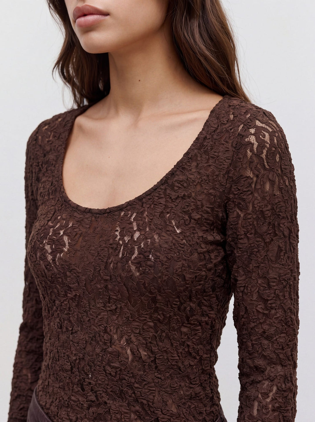 VERO MODA 10351381 Flora top l/m bruin