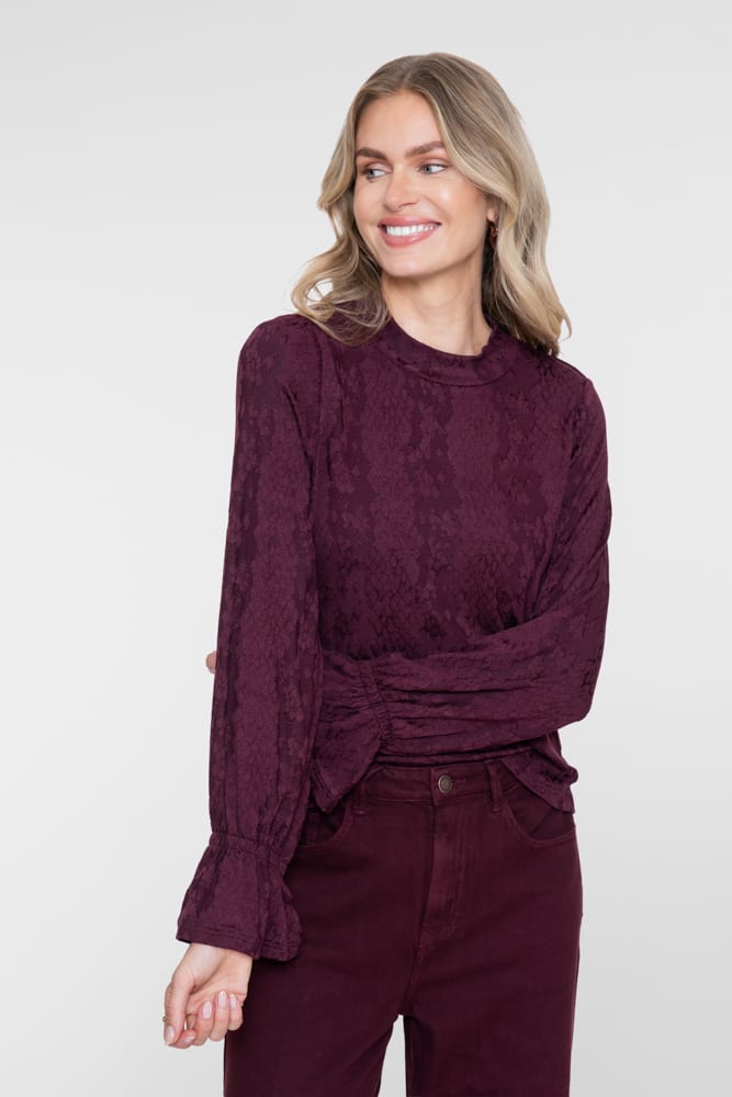Geisha 62670-20 top l/m dames bordeaux