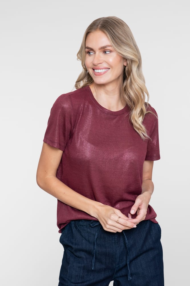 Geisha 62561-41 t-shirt k/m dames bordeaux