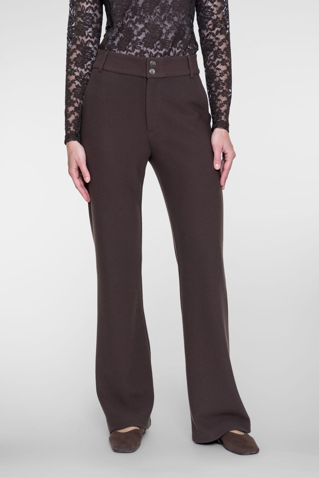 Geisha 61587-21 lange broek dames bruin dessin