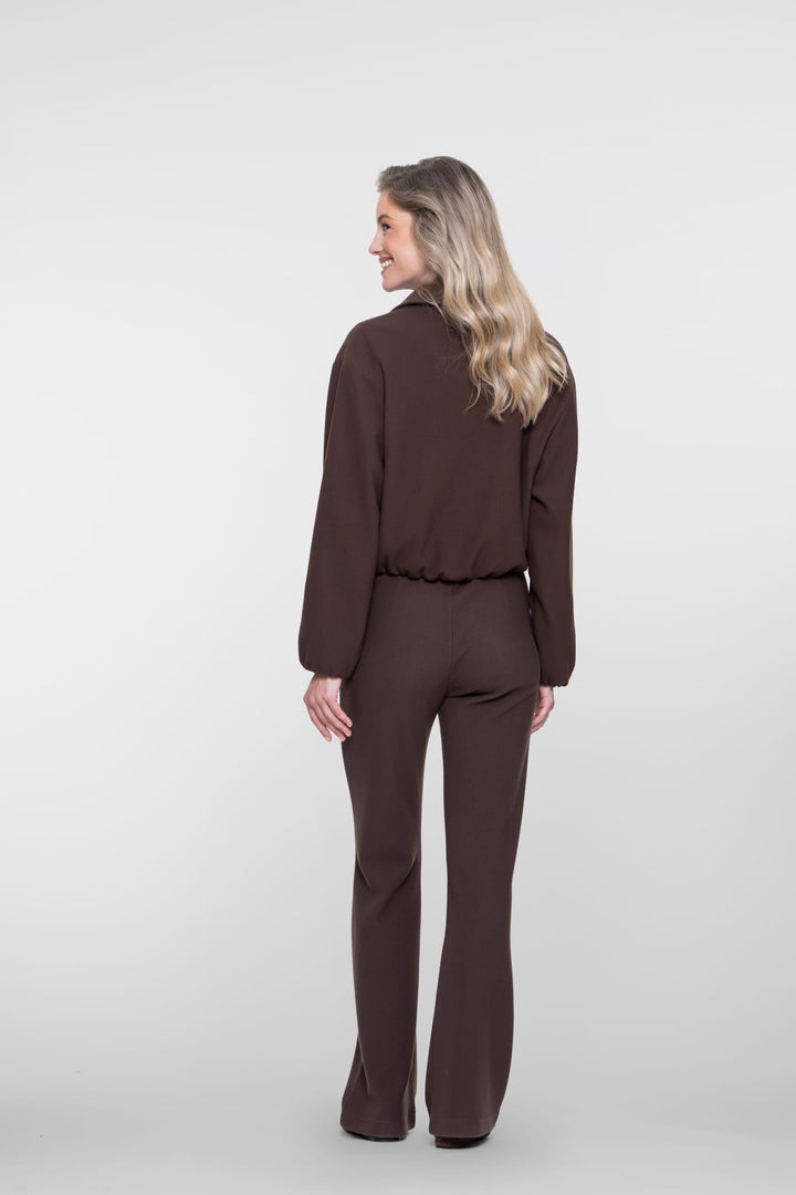 Geisha 61587-21 lange broek dames bruin dessin