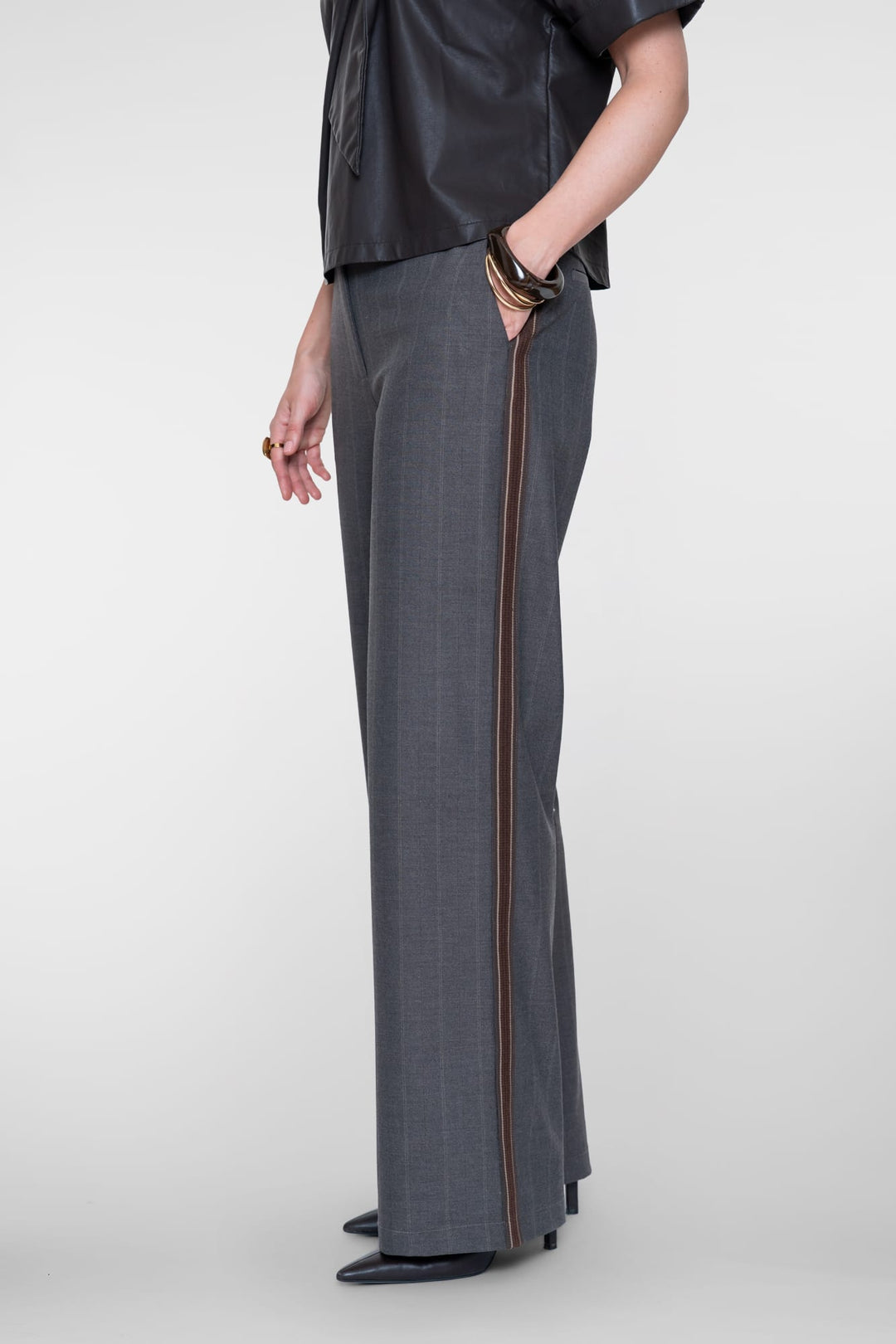 Geisha 61503-10 lange broek dames bruin dessin