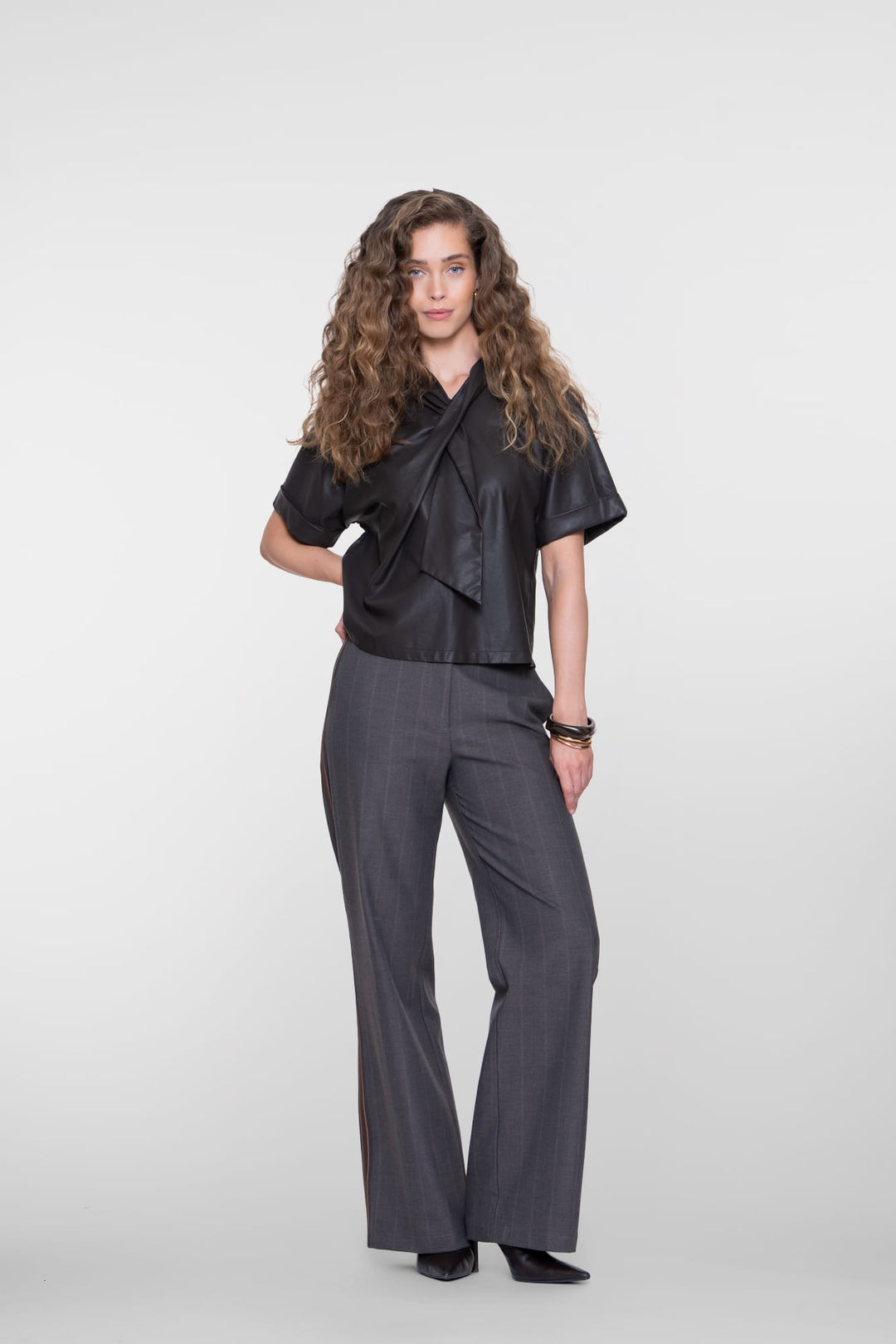 Geisha 61503-10 lange broek dames bruin dessin