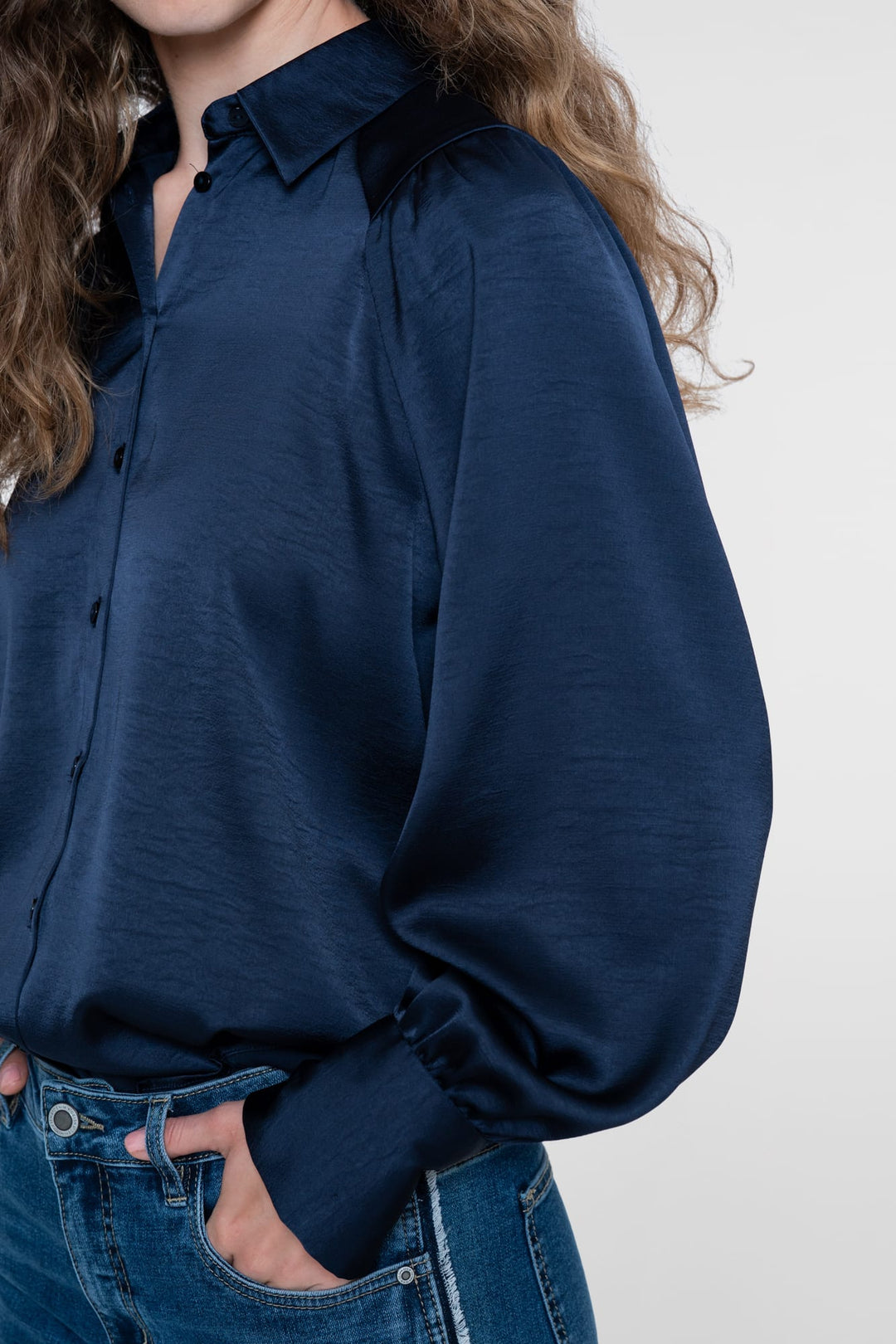 Geisha 63565-21 blouse l/m navy – dames