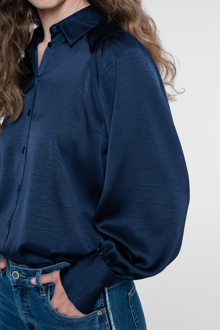 Geisha 63565-21 blouse l/m navy – dames