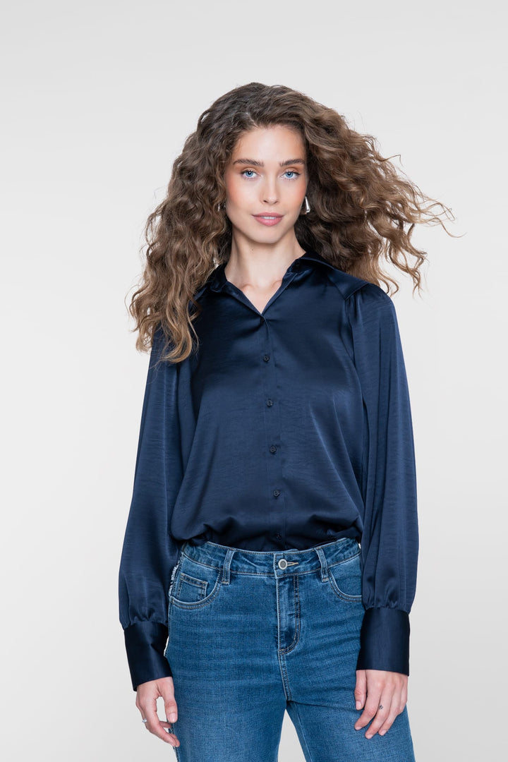 Geisha 63565-21 blouse l/m navy – dames