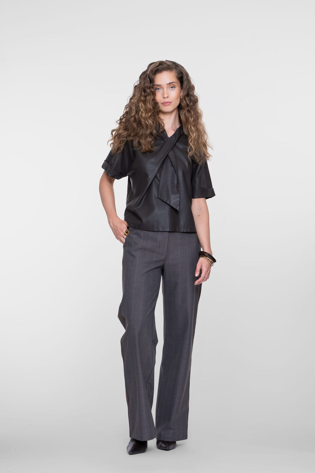 Geisha 61503-10 lange broek dames bruin dessin