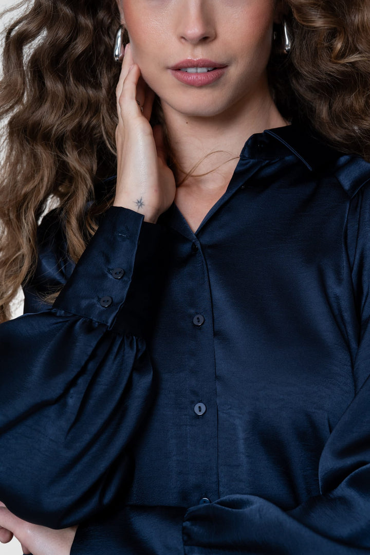 Geisha 63565-21 blouse l/m navy – dames