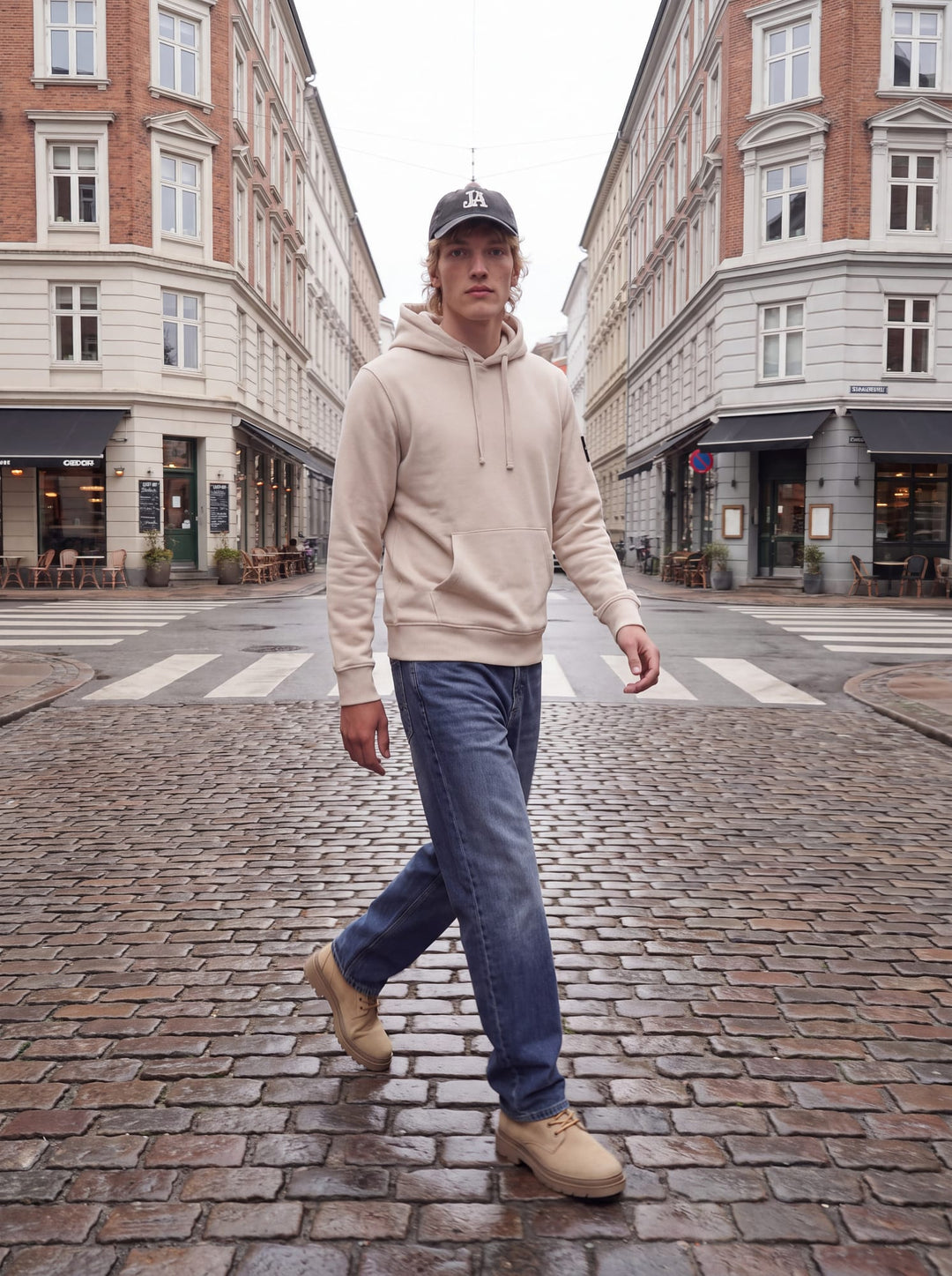 Jack &amp; Jones 12298441 Cleveland sweater beige – heren