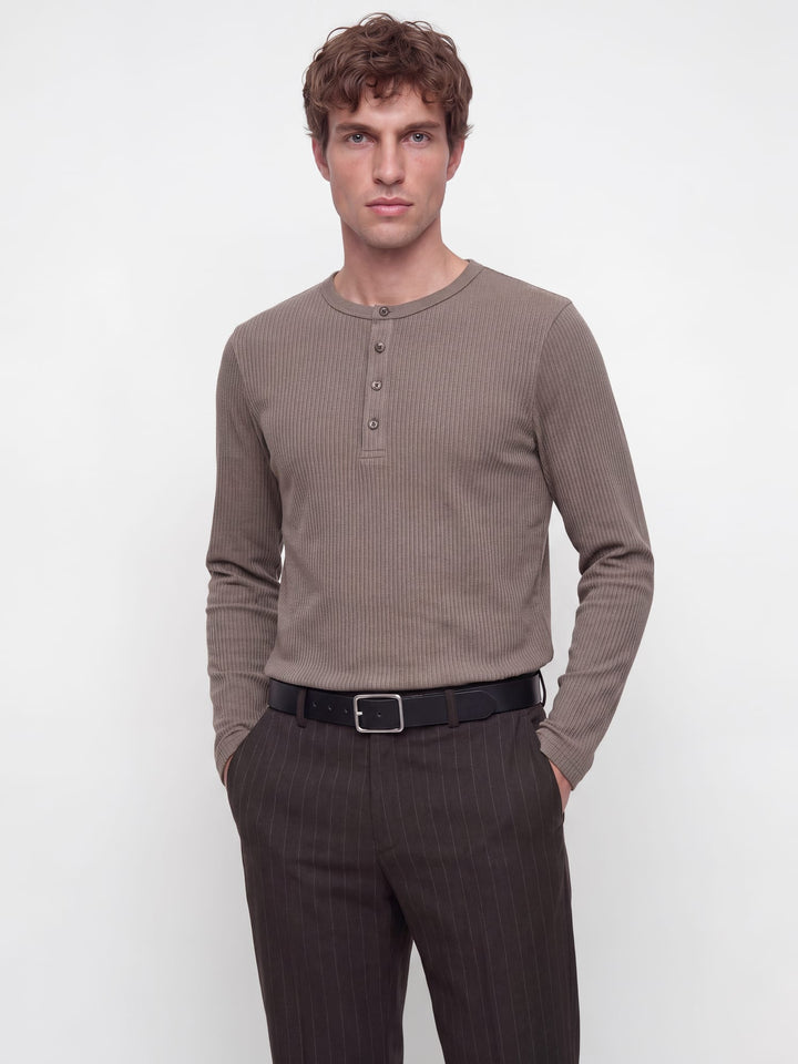 Jack &amp; Jones 12310265 bLAKIAN t-shirt l/m bruin – heren