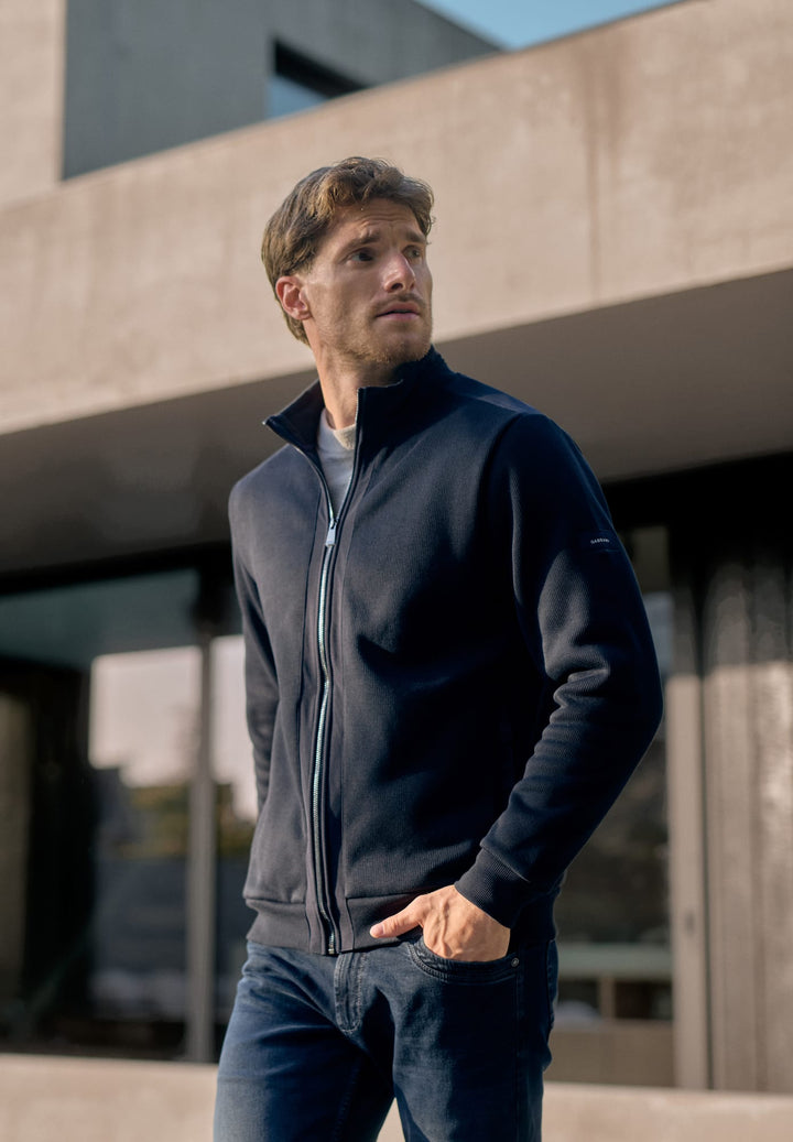 Gabbiano men 4267437 BIRK vest sweat navy – heren
