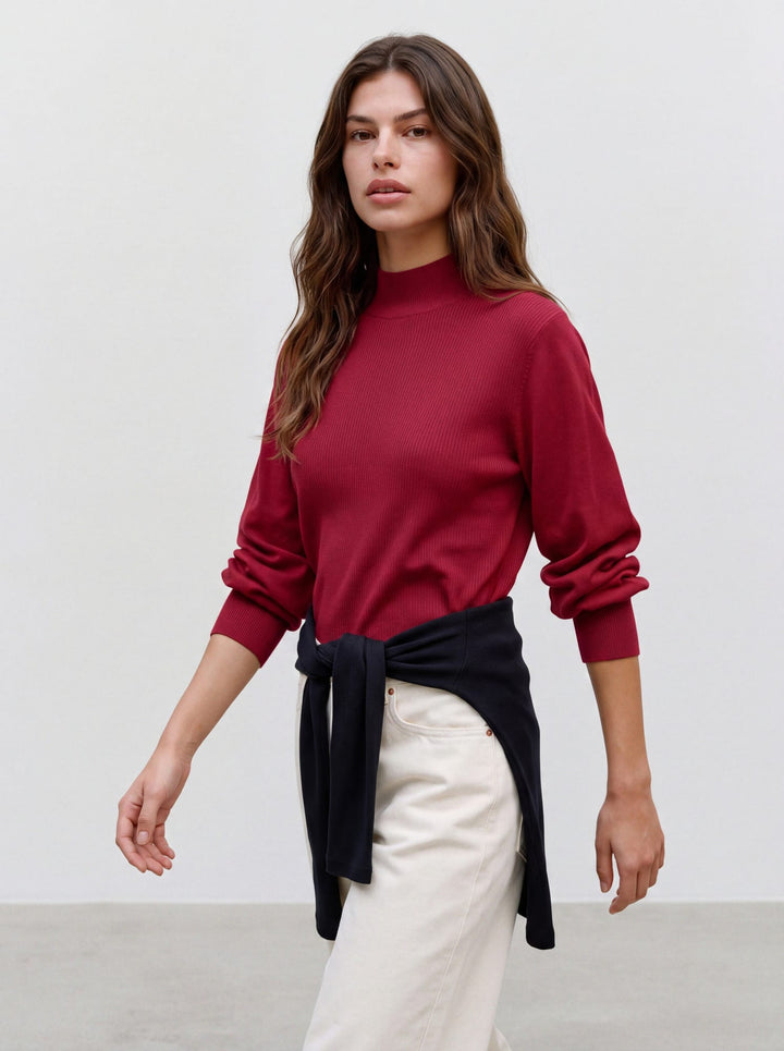VERO MODA 10347145 Hollykaris trui dames steenrood