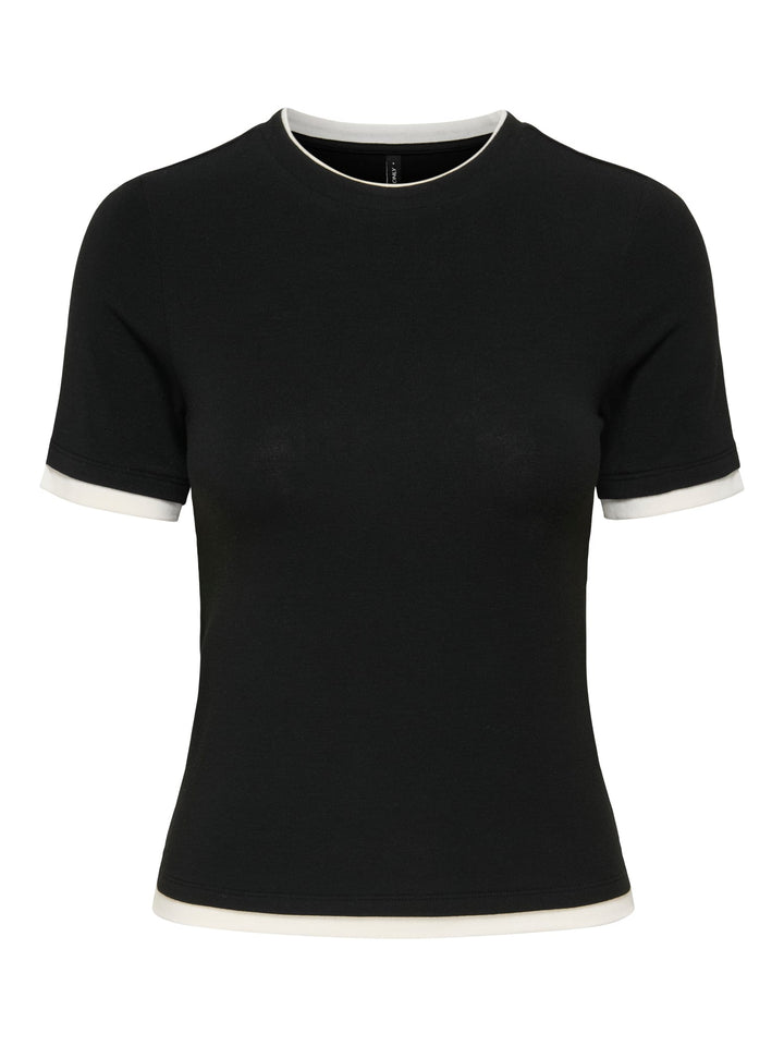 Only 15369930 Viggo T-shirt korte mouw zwart