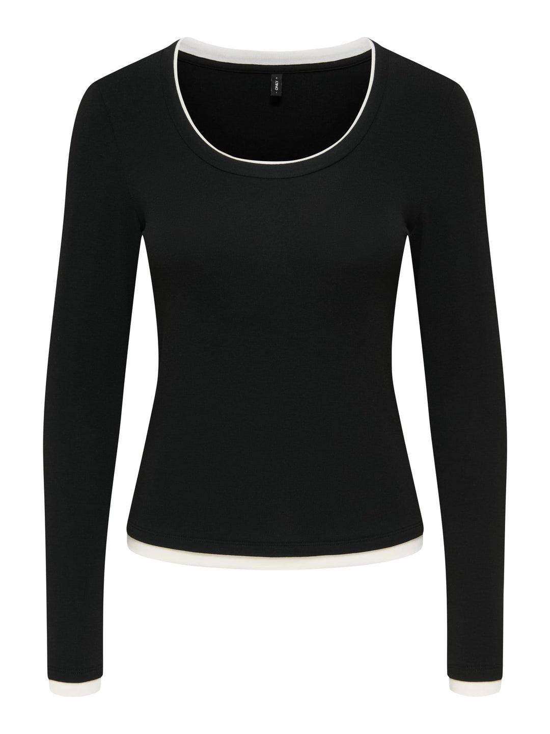 Only 15388912 Virro T-shirt lange mouw zwart – dames