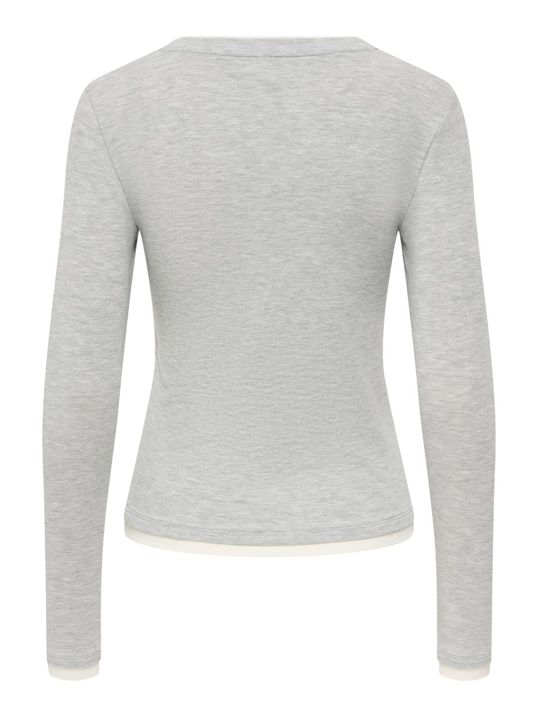 Only 15388912 Virro T-shirt met lange mouwen lichtgrijs