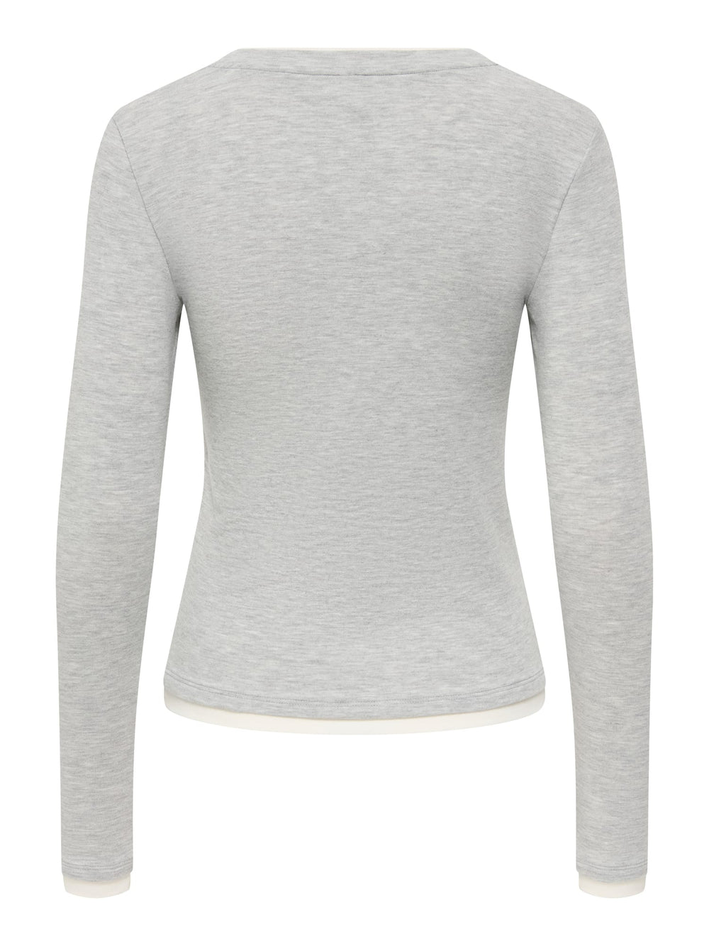 Only 15388912 Virro T-shirt met lange mouwen lichtgrijs