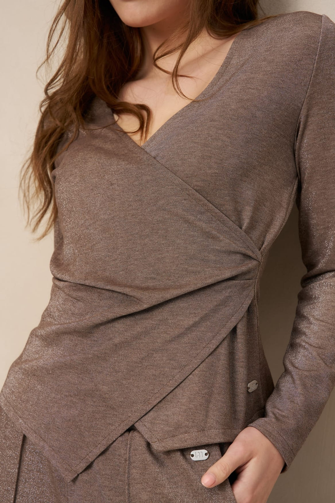 Lofty Manner RJ06 - Top Jori - Wrap taupe