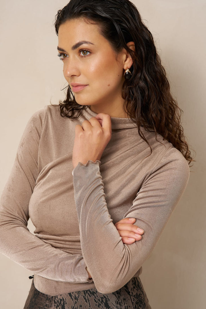 Lofty Manner RJ18 - Top Jimmi - Draped Uni taupe
