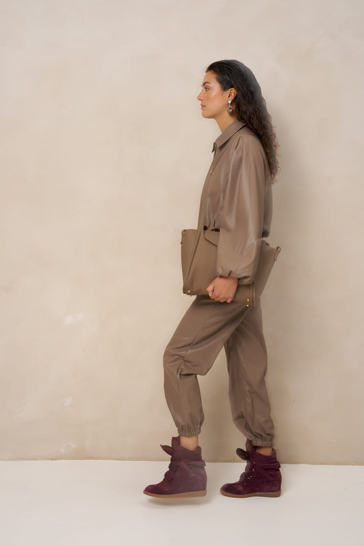 Lofty Manner RJ81 - Pant Janne - Balloon pu taupe