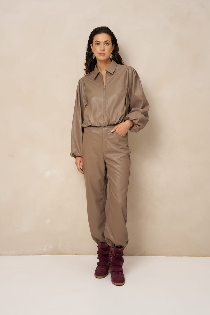 Lofty Manner RJ81 - Pant Janne - Balloon pu taupe