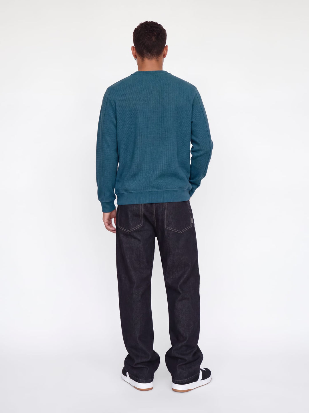Jack &amp; Jones Fusion sweater petrol blauw – heren