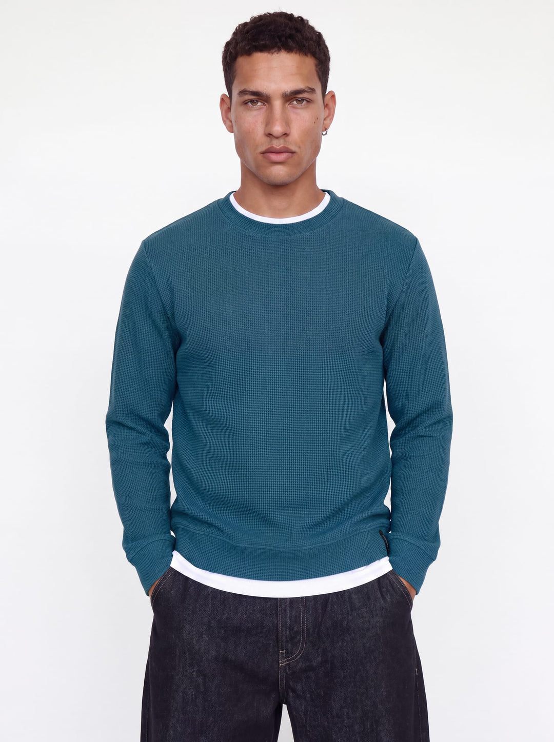 Jack &amp; Jones Fusion sweater petrol blauw – heren
