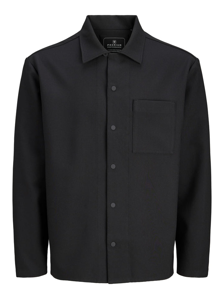 Jack &amp; Jones 12301146 Blazane overhemd l/m zwart – heren