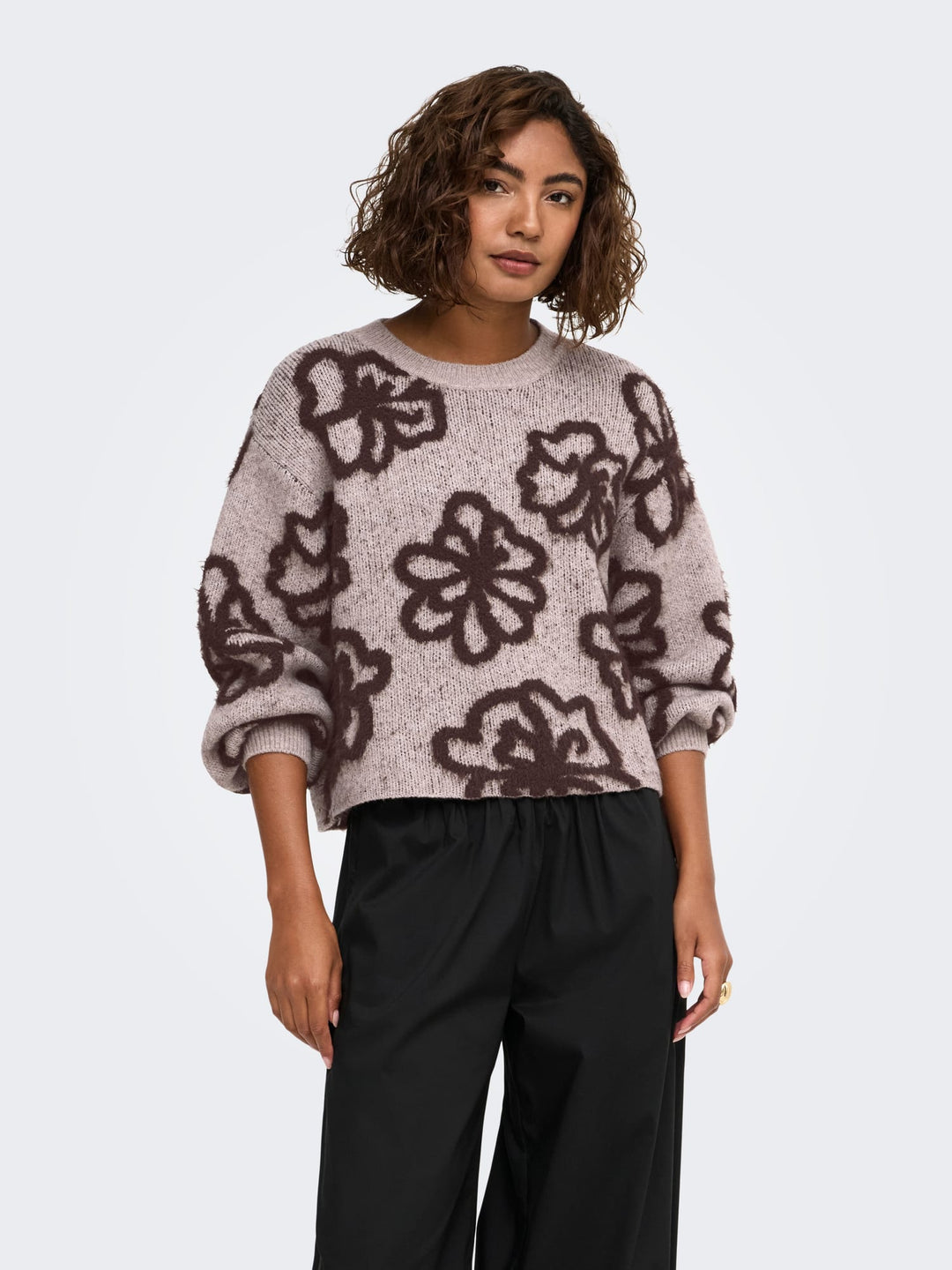 Only 15375497 Felicia trui zand dessin – dames