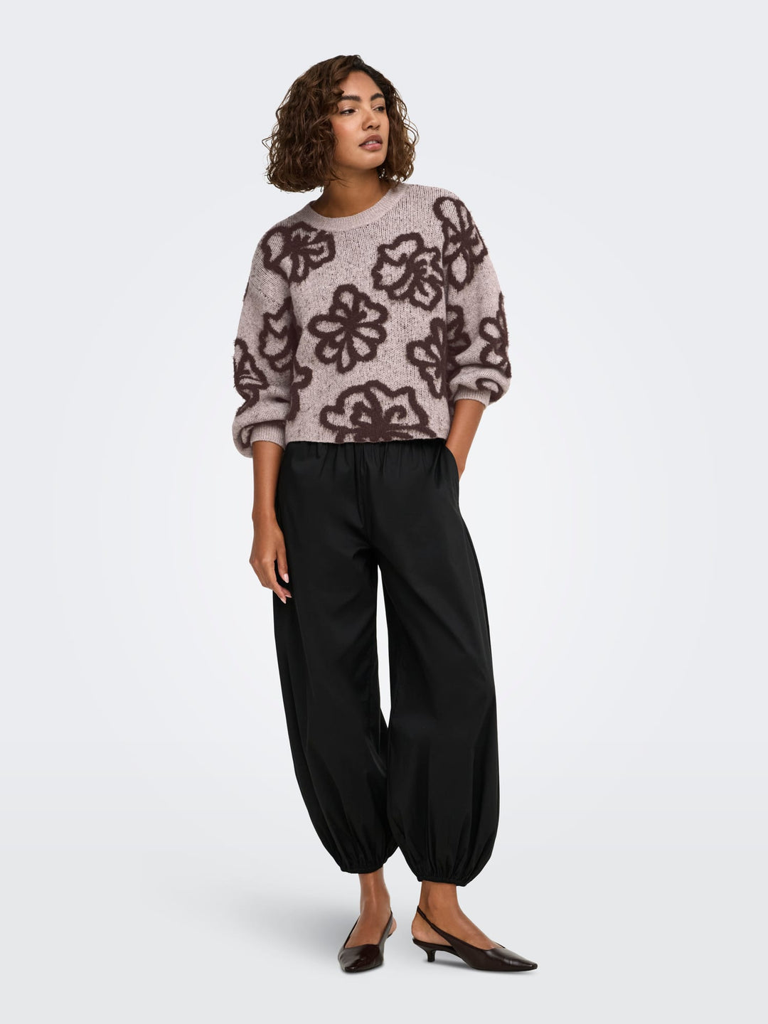Only 15375497 Felicia trui dames zand dessin