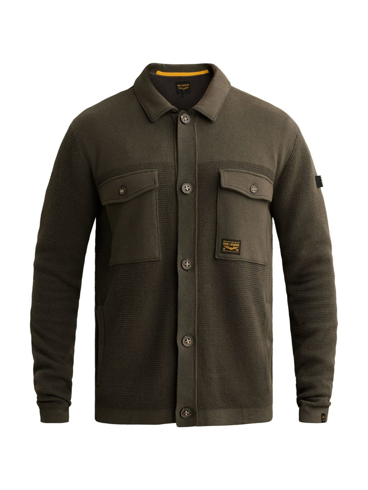 PME-Legend PKC2609352 vest gebreid heren donkergroen