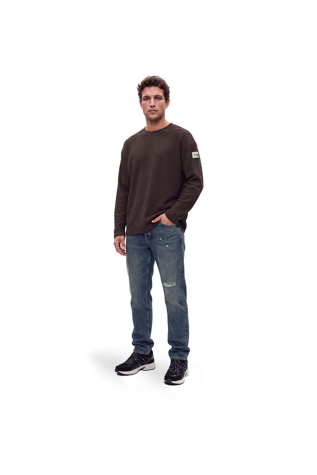 Malelions MMB50026005 t-shirt bruin dessin – heren