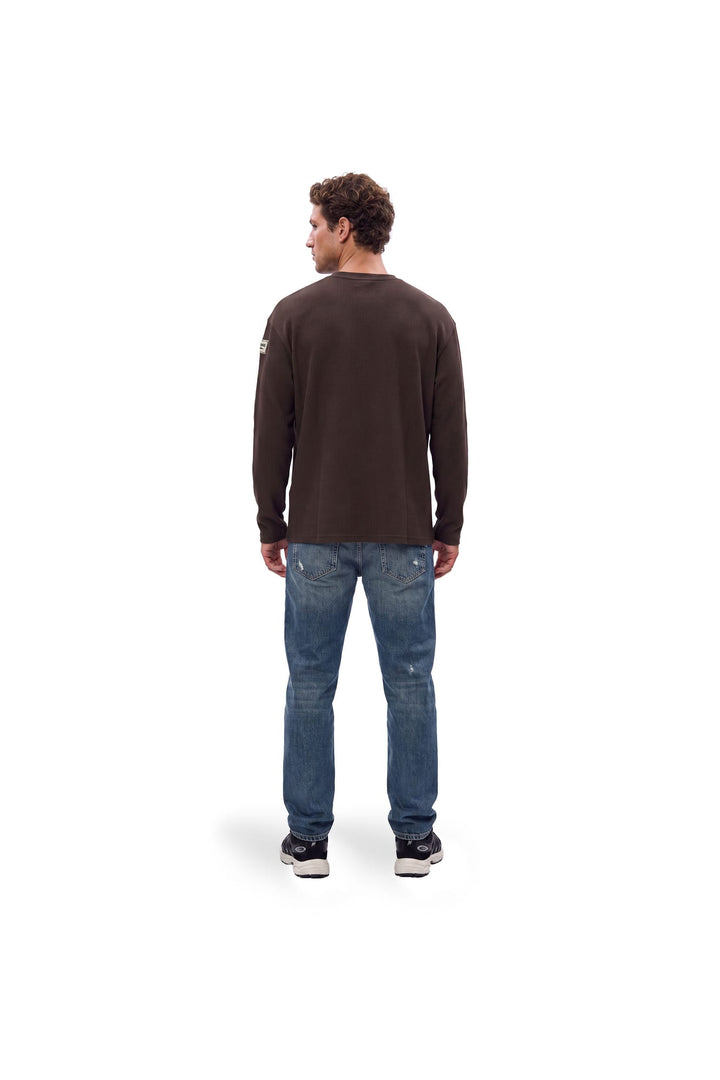 Malelions MMB50026005 t-shirt bruin dessin – heren