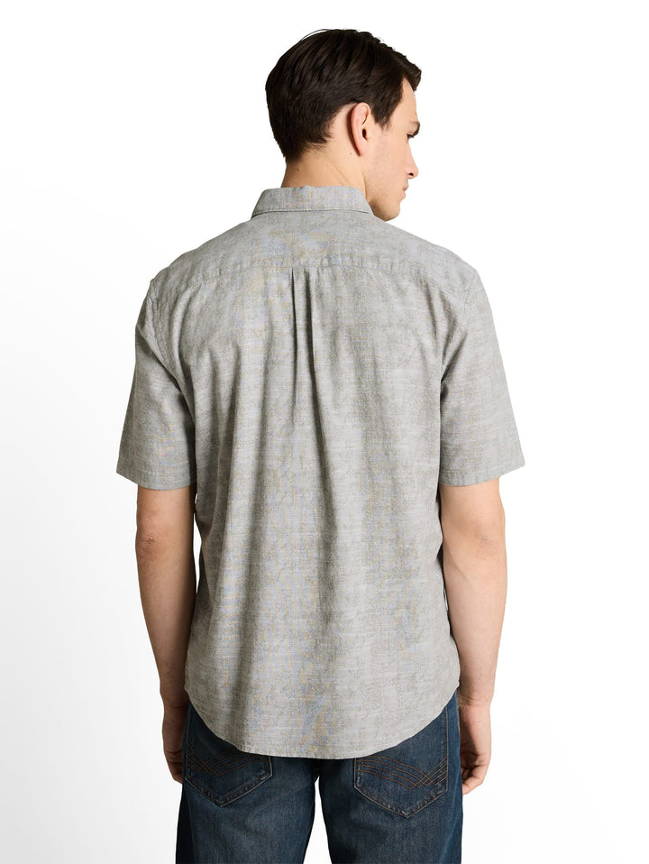 Tom Tailor 1049592 overhemd k/m heren groen dessin