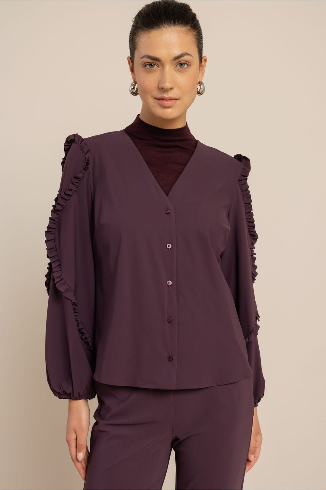 Studio Anneloes 14212 Ingrid blouse l/m aubergine