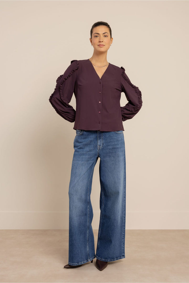 Studio Anneloes 14212 Ingrid blouse l/m aubergine