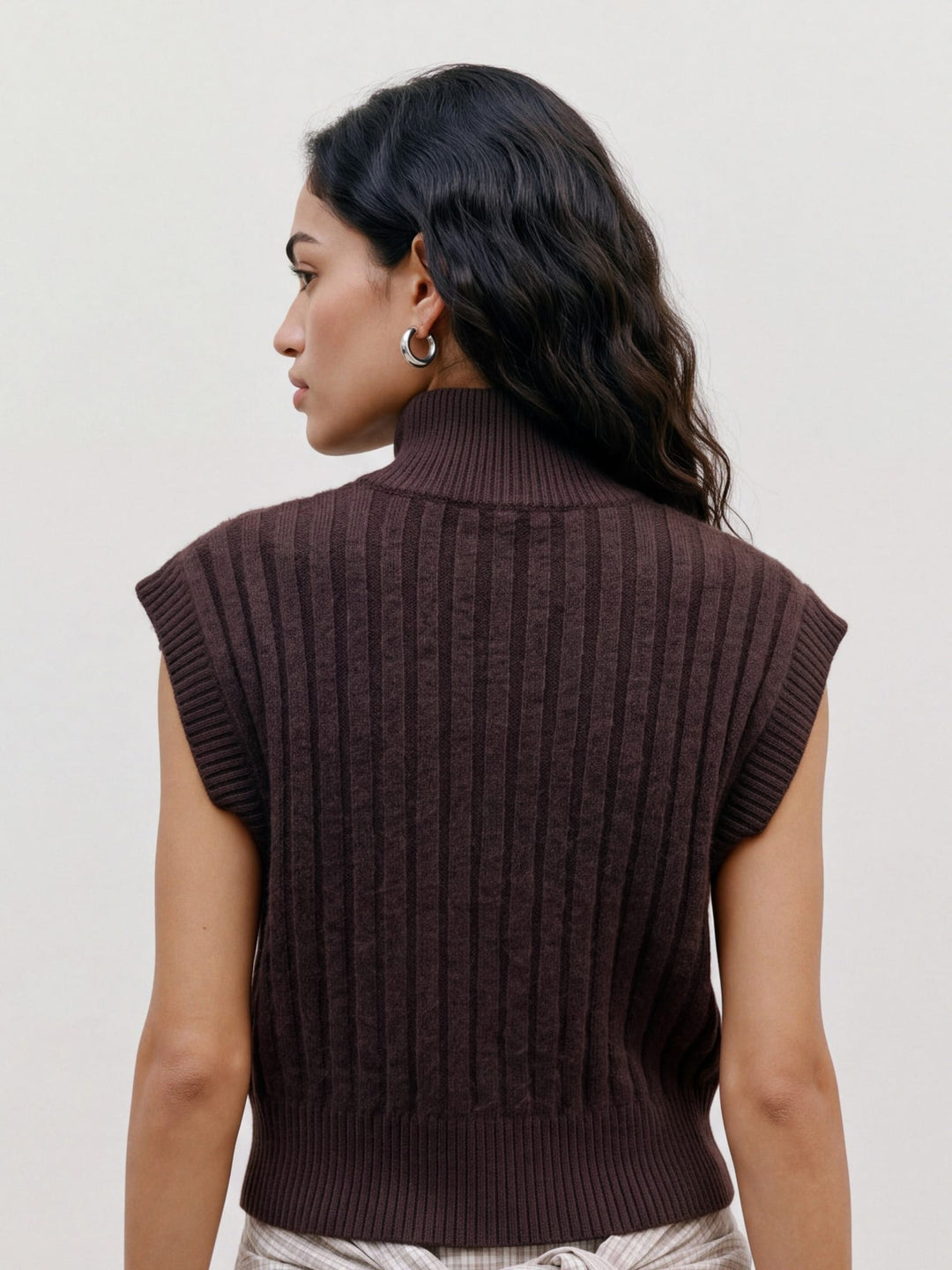 VERO MODA 10347170 Bang vest gebreid bruin – dames