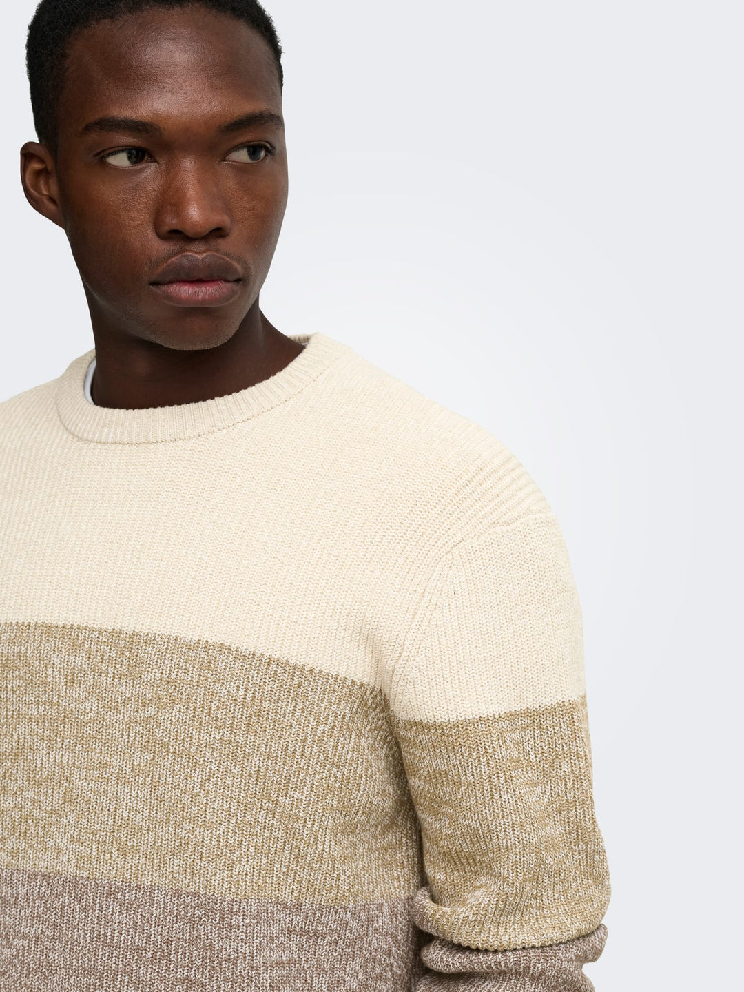 ONLY &amp; SONS 22039619 Luca trui bruin dessin – heren