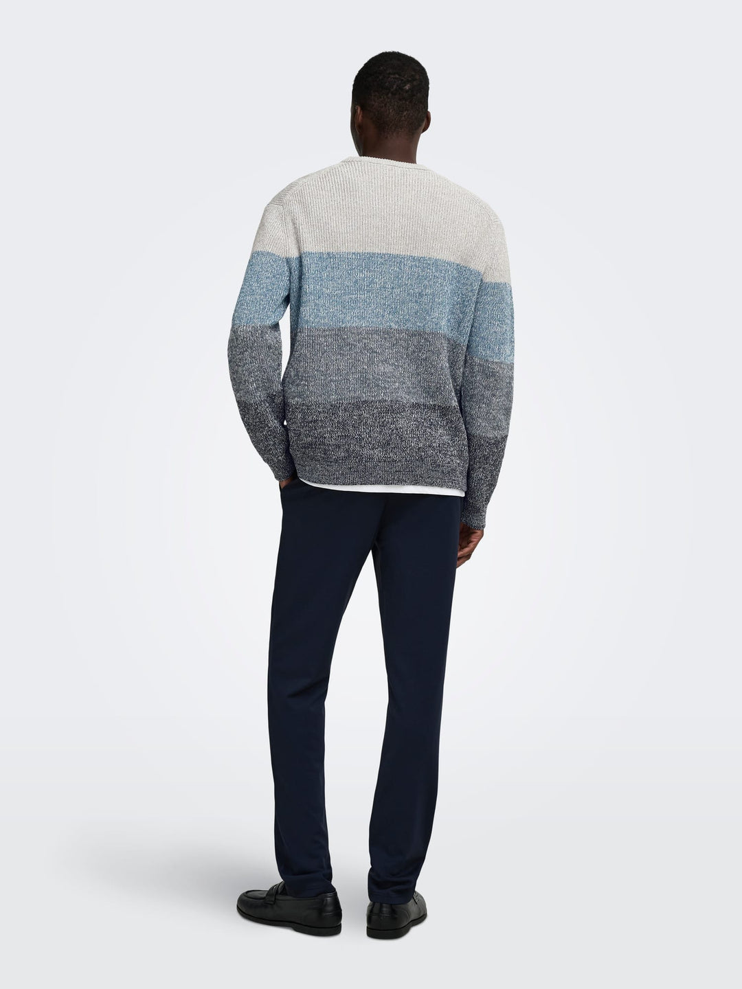 ONLY &amp; SONS 22039619 Luca trui blauw dessin – heren