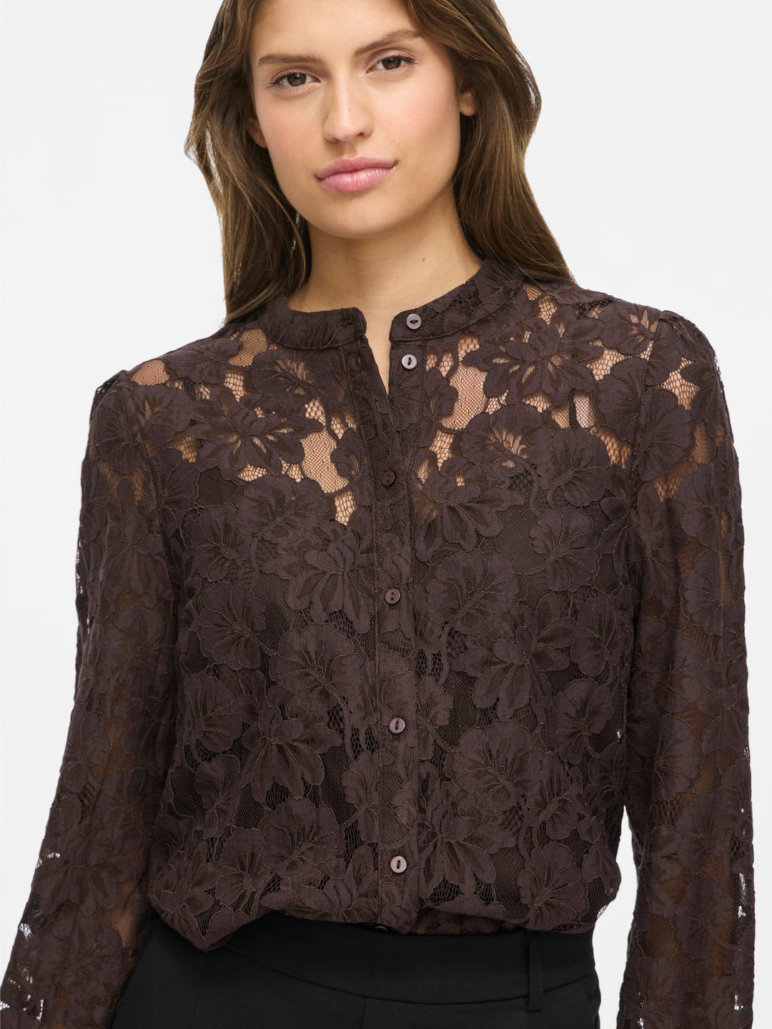 Vila 14121352 Sala blouse l/m dames bruin