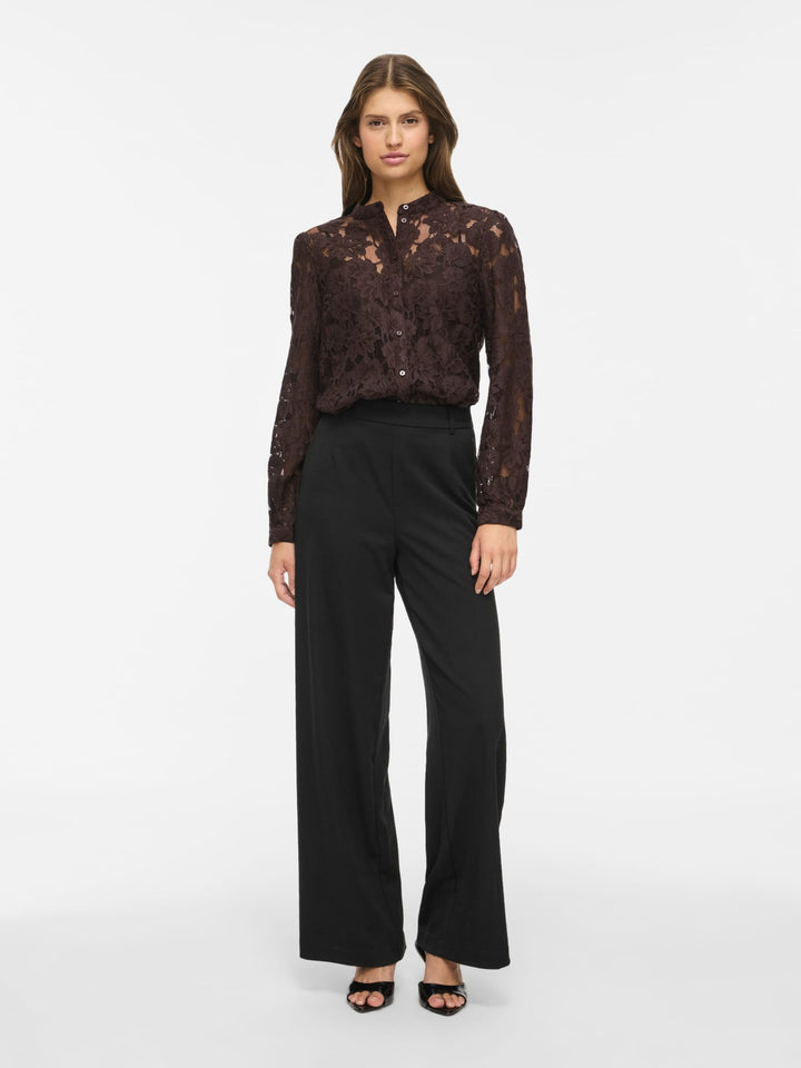 Vila 14121352 Sala blouse l/m dames bruin