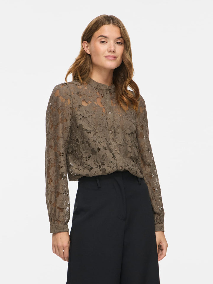 Vila 14121352 Sala blouse l/m dames taupe