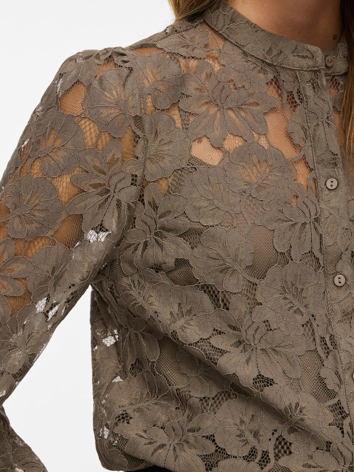 Vila 14121352 Sala blouse l/m dames taupe