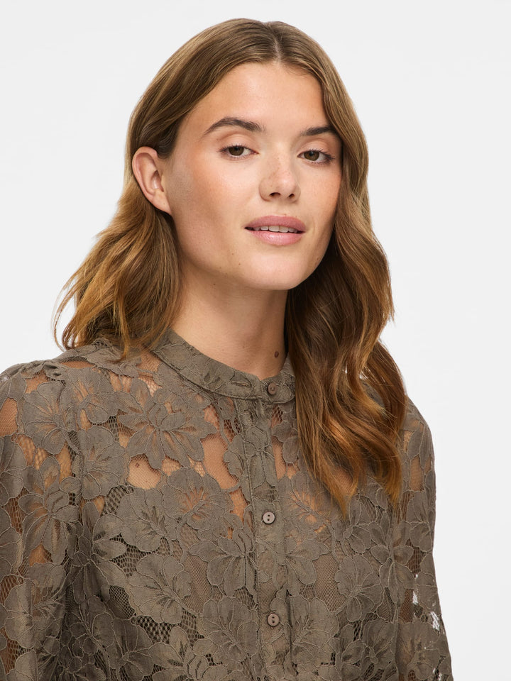 Vila 14121352 Sala blouse l/m dames taupe